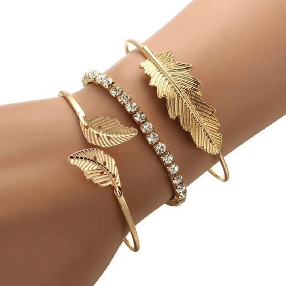 Atelier Sona Jewelry - 😍😎 Adjustable Leaf Bangle Cuff Set 😎😍